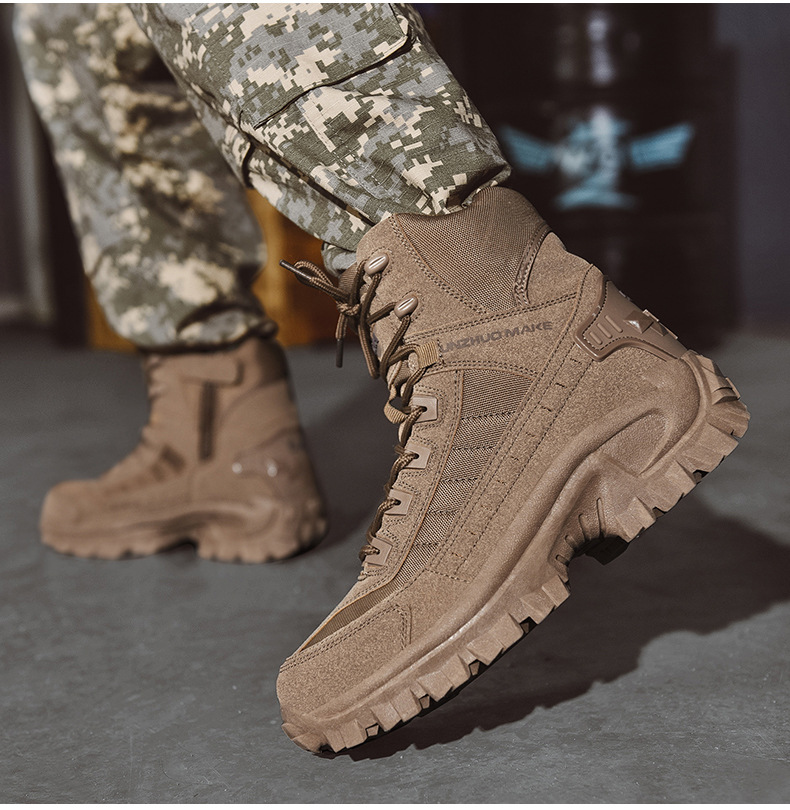 💪Męskie wodoodporne buty bojowe z ochroną przed przebiciem, buty wojskowe (wyższa wytrzymałość)