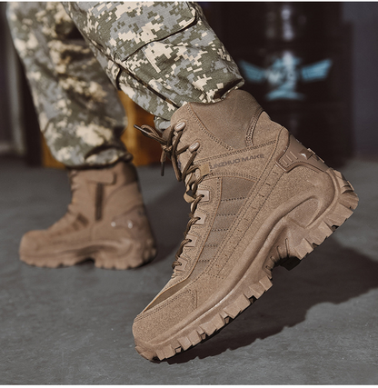 💪Męskie wodoodporne buty bojowe z ochroną przed przebiciem, buty wojskowe (wyższa wytrzymałość)
